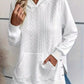 Plus Size Texture Long Sleeve Hoodie