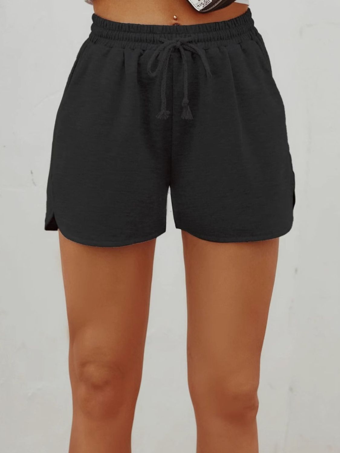 Drawstring Shorts with Pockets