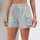 Drawstring Elastic Waist Shorts with Pockets