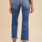 Annie Wear Distressed Raw Hem Straight Leg Cropped Jeans