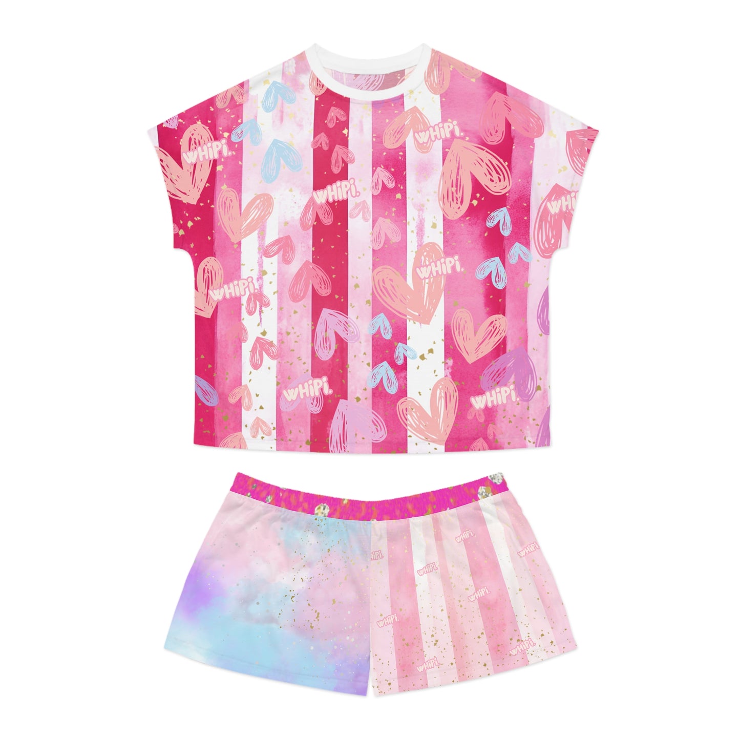 Candy Hearts & Stripes Dream Short Pajama Set