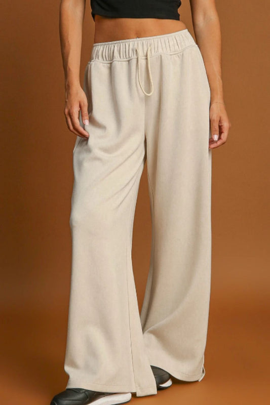 Drawstring Wide Leg Pants