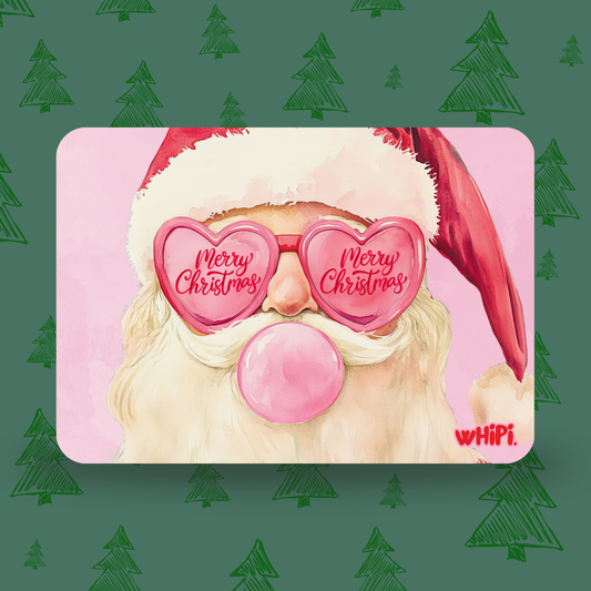 wHiPi. Gift Card—Merry Christmas Bubblegum Santa