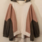 Plus Size Color Block Long Sleeve Hoodie