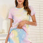 Tie-Dye Round Neck Short Sleeve Top and Shorts Lounge Set