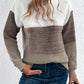 Color Block Drop Shoulder Long Sleeve Sweater