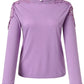 Full Size Cutout Round Neck Long Sleeve T-Shirt