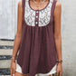 Ivy Lane Lace Contrast Scoop Neck Tank