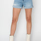 RISEN Distressed Mid-Rise Waist Denim Shorts