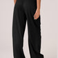 Contrast Waistband Drawstring Wide Leg Pants