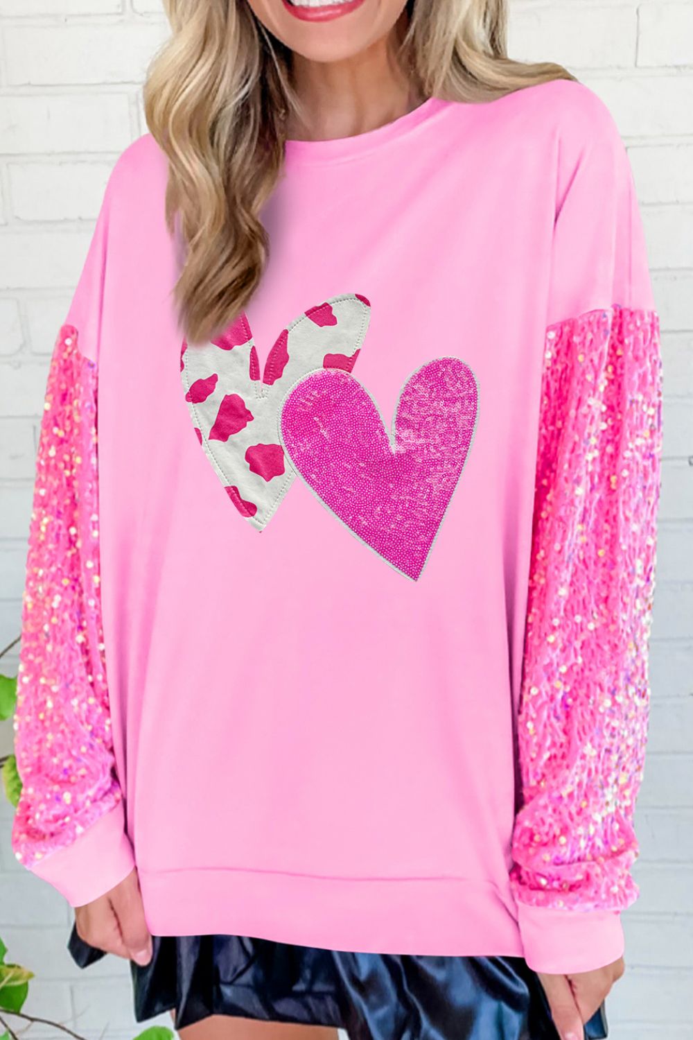 Sequin Heart Sweatshirt—All Heart—Valentine's Day Collection