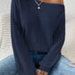 Honey Single Shoulder Long Sleeve Sweater