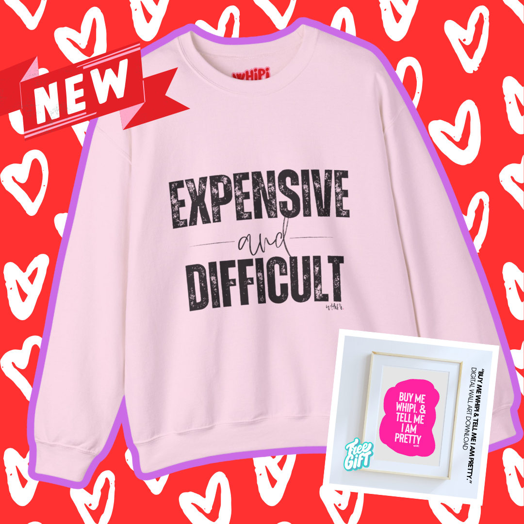 Kayla Kollection Graphic Sweatshirt: Expensive and Difficult