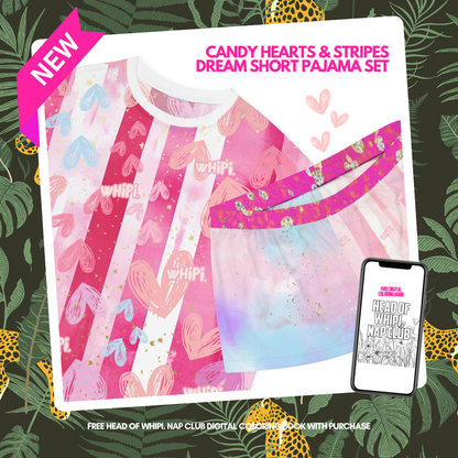 Candy Hearts & Stripes Dream Short Pajama Set