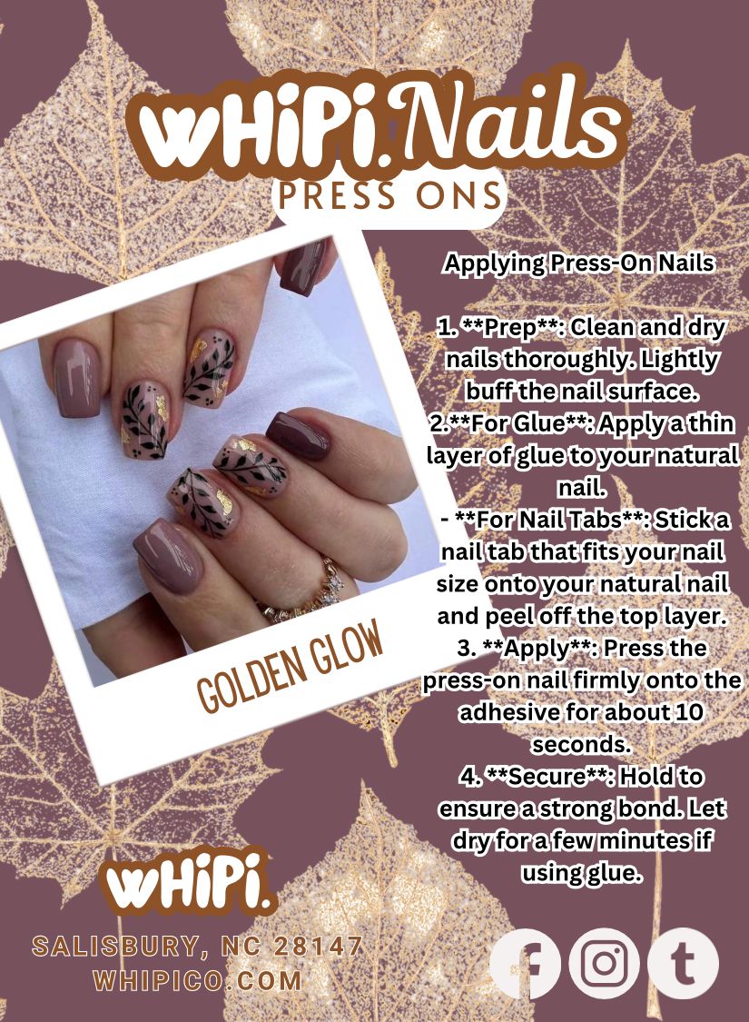 wHiPi. Press On Nails - Golden Glow