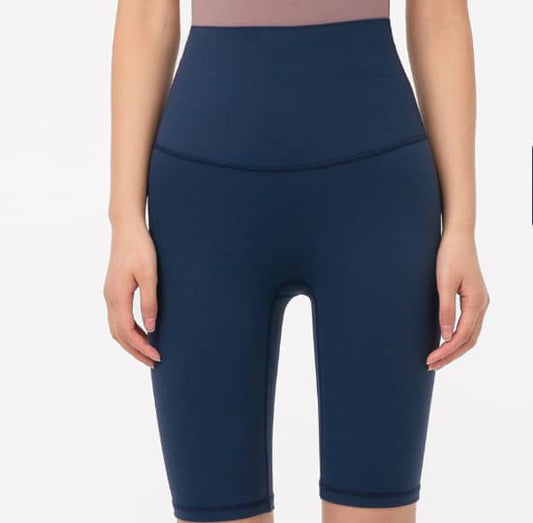 wHiPi.'s Signature Navy Seamless High Waisted Shorts