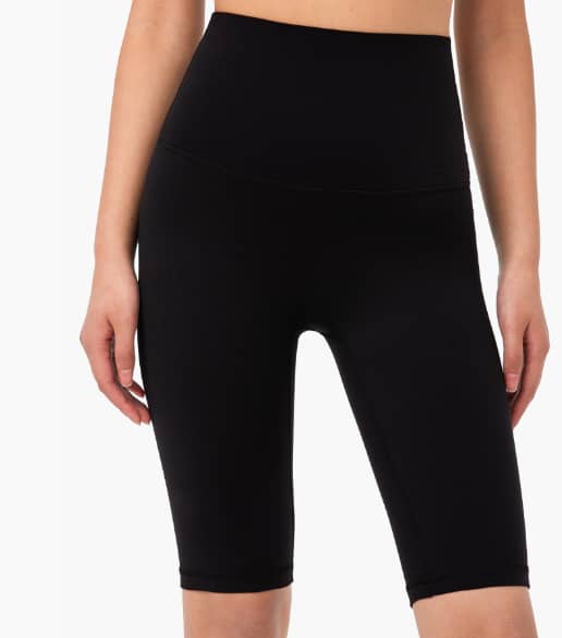 wHiPi.'s Signature Black Seamless High Waisted Shorts