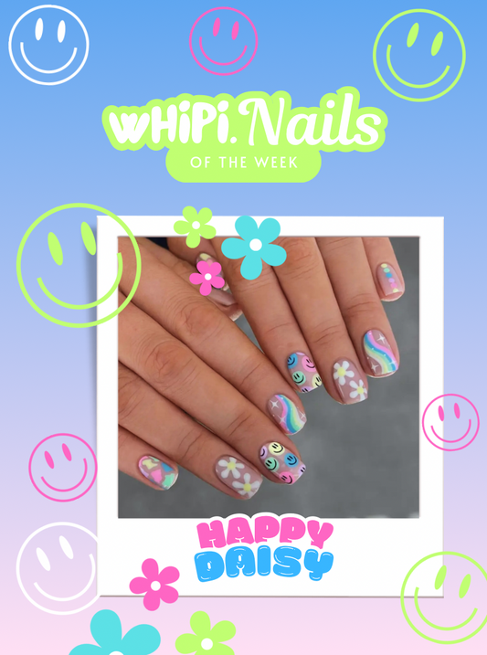 wHiPi. Press On Nails - Happy Daisy