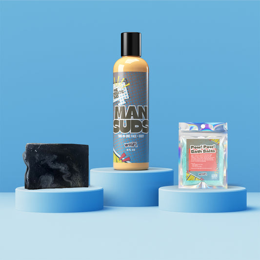 Men's Triple Threat - Man Suds, Man Bar & Pow! Pow! Bath Salts