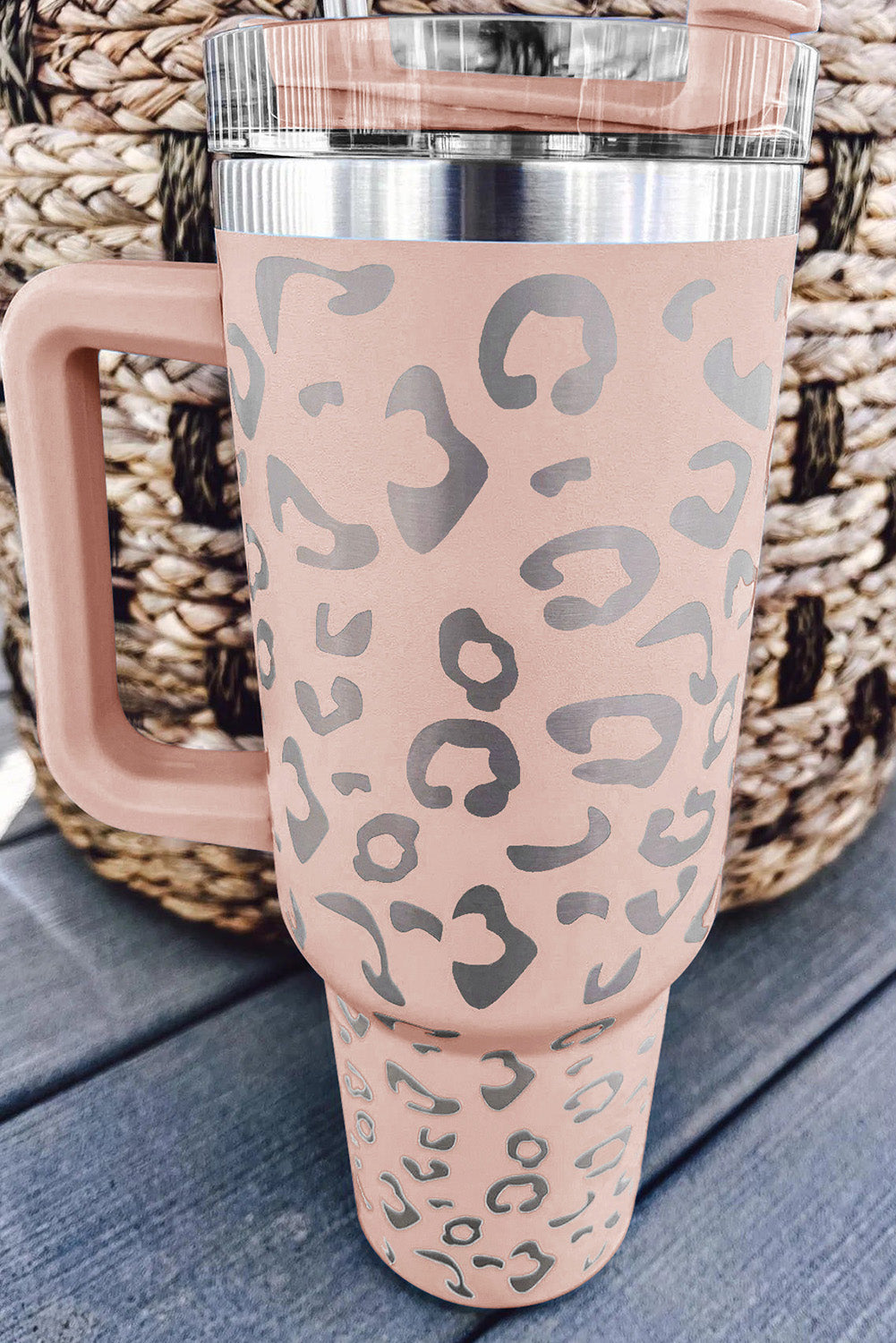 White Leopard Spotted 304 Stainless Double Insulated Cup 40oz