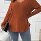 Plus Size V-Neck Long Sleeve T-Shirt