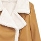 Collared Neck Long Sleeve Plush Cropped Jacket