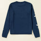 Star Round Neck Long Sleeve Sweater