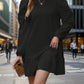 Round Neck Long Sleeve Mini Dress