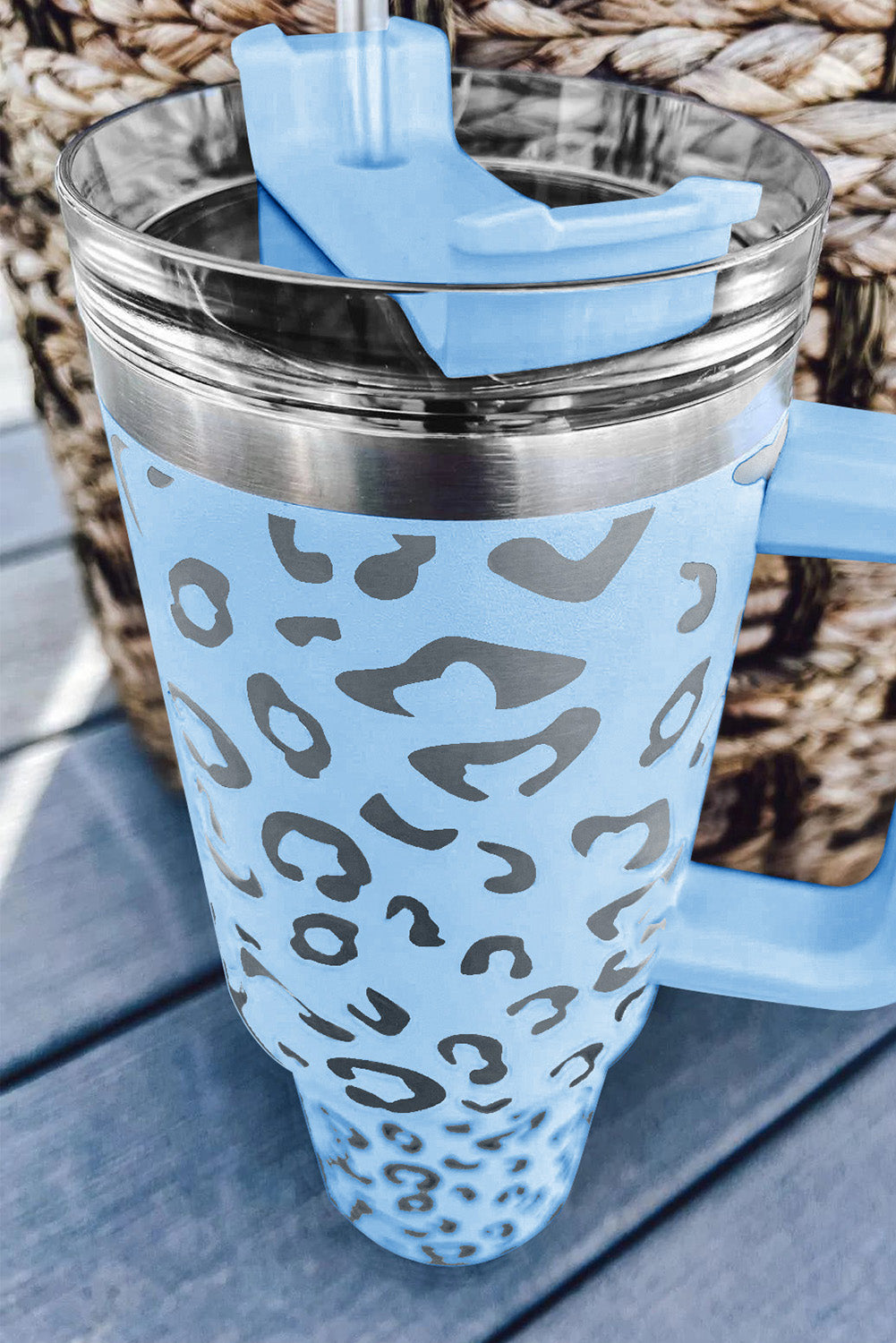 White Leopard Spotted 304 Stainless Double Insulated Cup 40oz