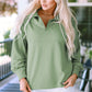 Quarter Zip Collared Neck Sweatshirt