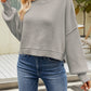 Round Neck Dropped Shoulder Sweater