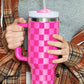 Checkered Stainless Steel Tumbler Cup 40oz