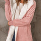 Open Front Long Sleeve Sherpa Jacket with Pockets