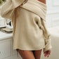 Off-Shoulder Extra-Long Sleeve Sweater