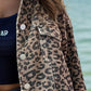 Leopard Button Down Long Sleeve Jacket