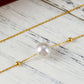 Coastal Glow Gold Pearl Necklace