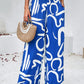 Devine Smocked Printed Wide Leg Pants with Pockets