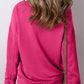 Solid Color Round Neck Long Sleeve Sweatshirt