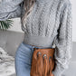 Cable-Knit Round Neck Sweater