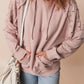 Rivet Drawstring Long Sleeve Hoodie