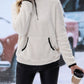 Half Zip Long Sleeve Furry Sweatshirt