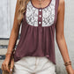 Ivy Lane Lace Contrast Scoop Neck Tank