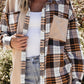 Plaid Button Up Long Sleeve Shacket