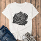 Rose Graphic Round Neck Short Sleeve T-Shirt