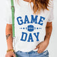 GAME DAY Round Neck Short Sleeve T-Shirt