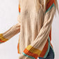 Striped Round Neck Long Sleeve Sweater