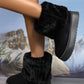 Thermal Faux Fur Suede Platform Boots