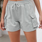 Drawstring Elastic Waist Shorts with Pockets