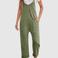 Pocketed Adjustable Spaghetti Strap Straight Leg Jumpsuit