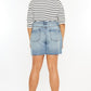 Kancan Full Size Raw Hem High Waist Denim Shorts